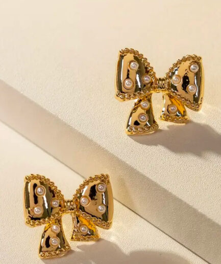 Feria Bow Hoops (Gold Plated)