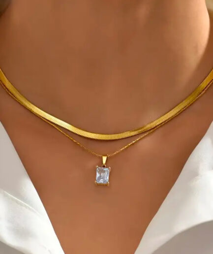 Trinket Snake Necklace (Gold Plated)