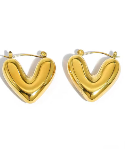 Lume Heart Hoops (Gold Plated)