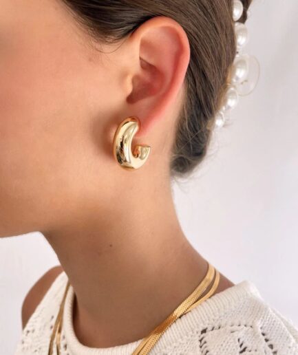 Tube Hoops (Gold Plated)