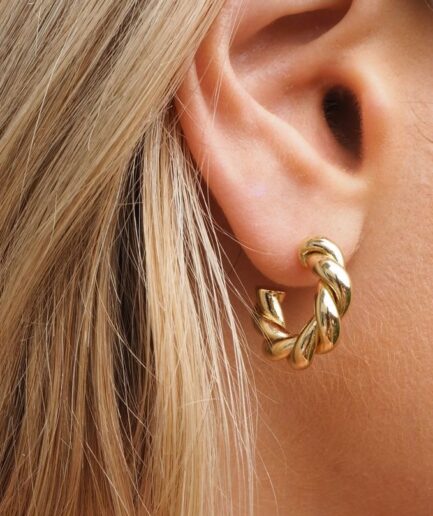 Zoe Twisted Hoop (Gold Plated)