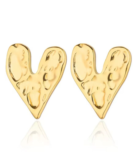 Amour Heart Earings (Gold Plated)
