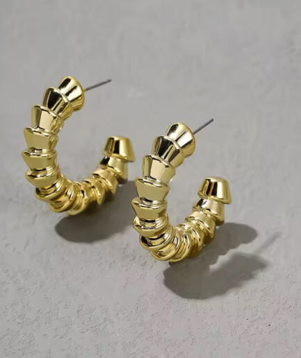 Pixie Block Hoop (Gold Plated)